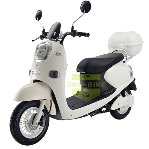 Электроскутер E-toro TLG Retro White белый Электроскутер E-toro TLG Retro White белый